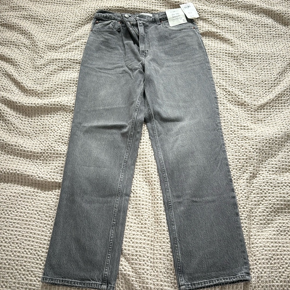 Abercrombie 90’s straight washed black jeans